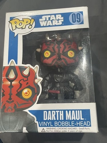 VAULTED, RARE! Funko Pop! Star Wars: DARTH MAUL #09 Blue Box