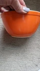 PYREX 1 1/2 QUART MIXING BOWL-- ORANGE