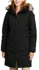 EDDIE BAUER WOMEN'S DOWN PARKA COAT WATER PROOF, SEAM SEALED, SECURE POCKET.