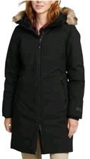 EDDIE BAUER WOMEN'S DOWN PARKA COAT WATER PROOF, SEAM SEALED, SECURE POCKET.