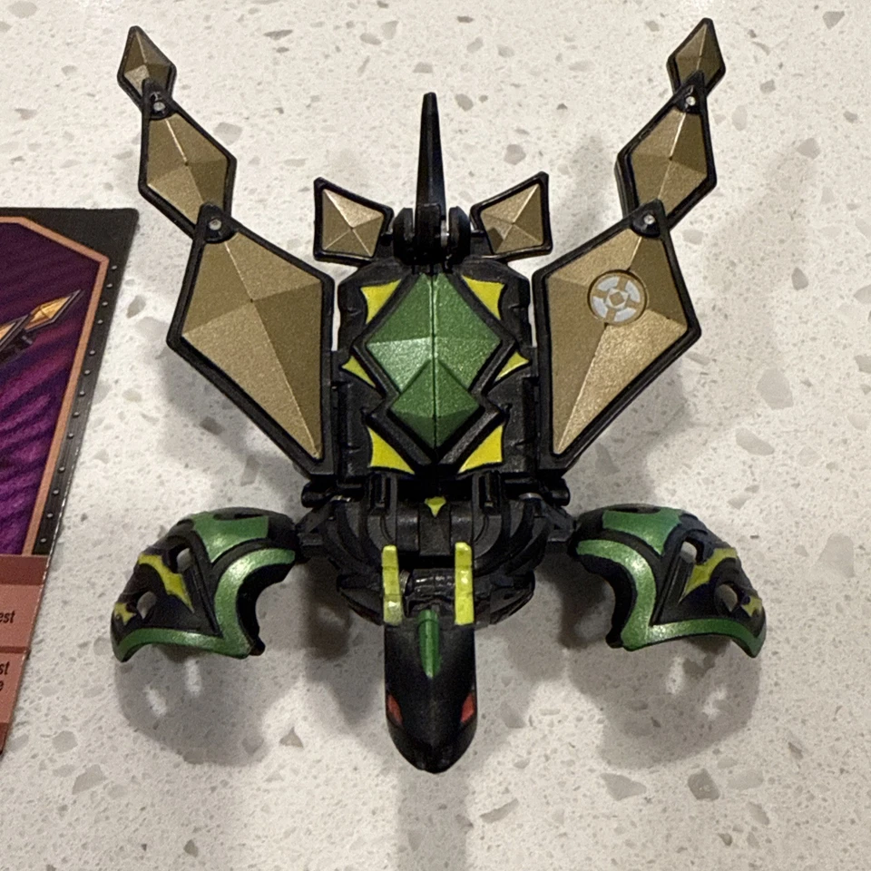 Bakugan - Darkus Dharak w/ Airkor Combat Set - Gundalian Invaders Rare - Image 2 of 4
