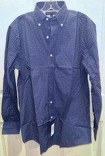 New Tommy Hilfiger Long Sleeve Button Down Shirt Sz Medium NWT Blue Check 15
