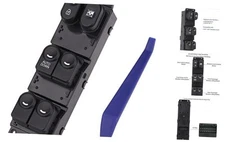 Master Window Switch Power Control Button Front Left Driver Side Compatible