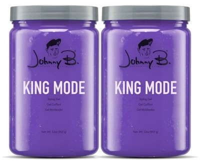2 Jars of Johnny B King Mode Styling Gel 32oz each, New, Unisex