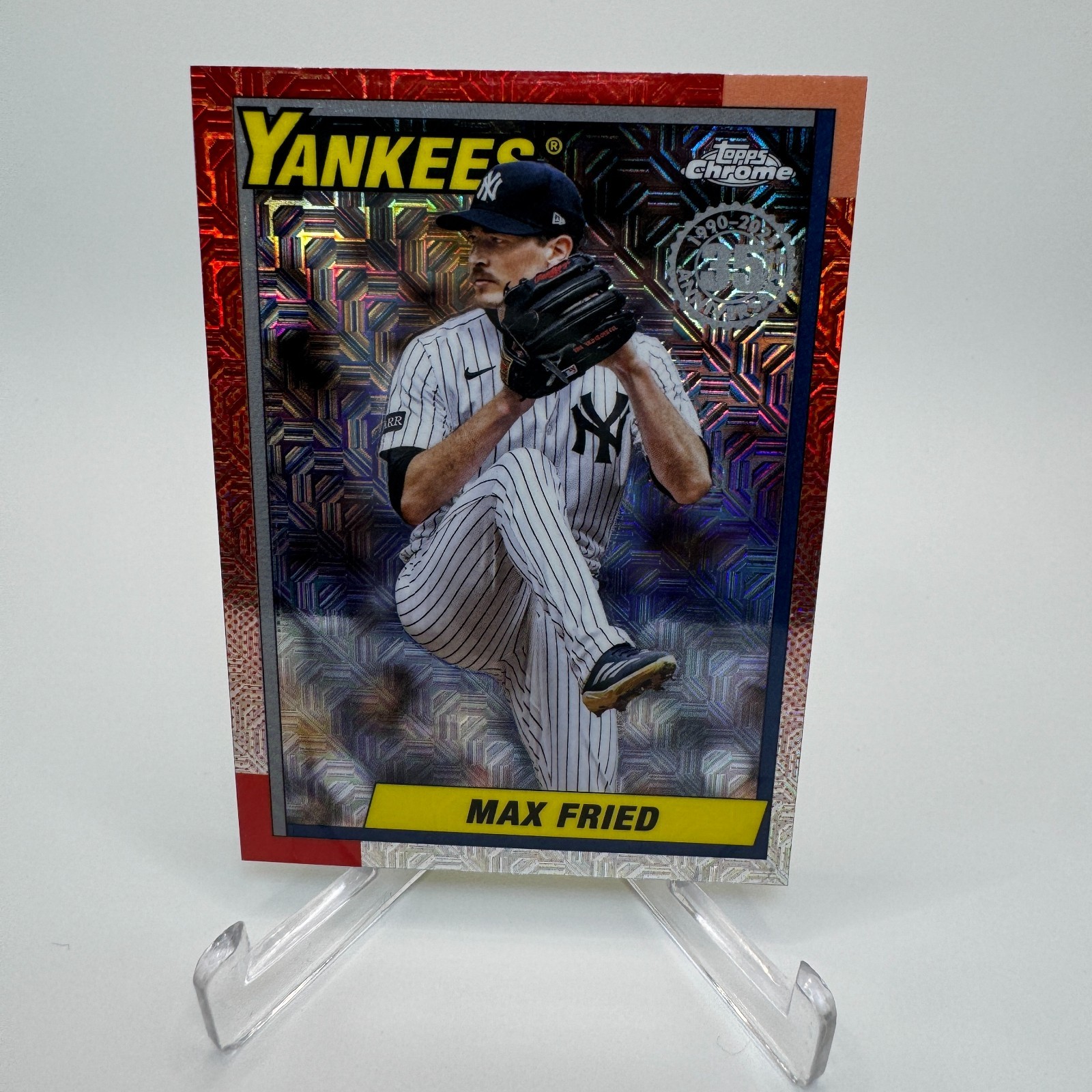 2025 Topps Update Series Baseball Max Fried 35th Anni Mojo Refractor #U90C-24