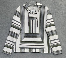 Original Senor Lopez Hoodie Woven Baja Drug Rug Hooded Made In Mexico Mens M
