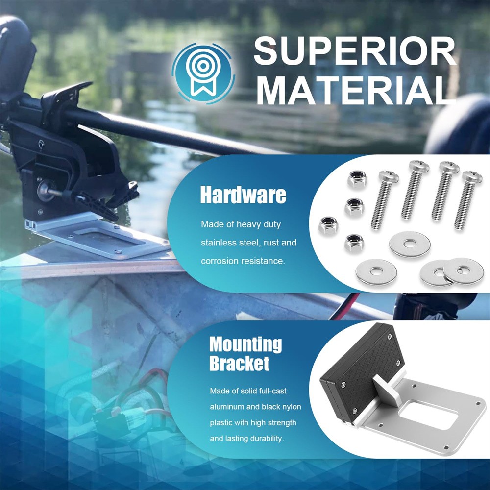 Universal Transom Trolling Motor Mount for Kayaks / Kayak Motor Mount Bracket