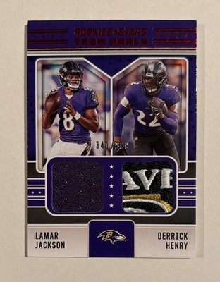 2024 Rookies And Stars Football Lamar Jackson Derrick Henry Patch 🔥 Relic /399