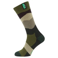 Ridgeline Merino Wool Field Socks Mid Length Olive Stripes