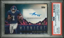 2024 TOPPS MIDNIGHT ROOKIE HORIZON SIGNATURES #RHSMN MALIK NABERS AUTO PSA 8 RC