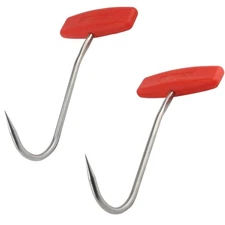 Tinsow 2PCS Meat Hooks for Butchering,T Shaped Boning Hooks with Handle 6 Inch S