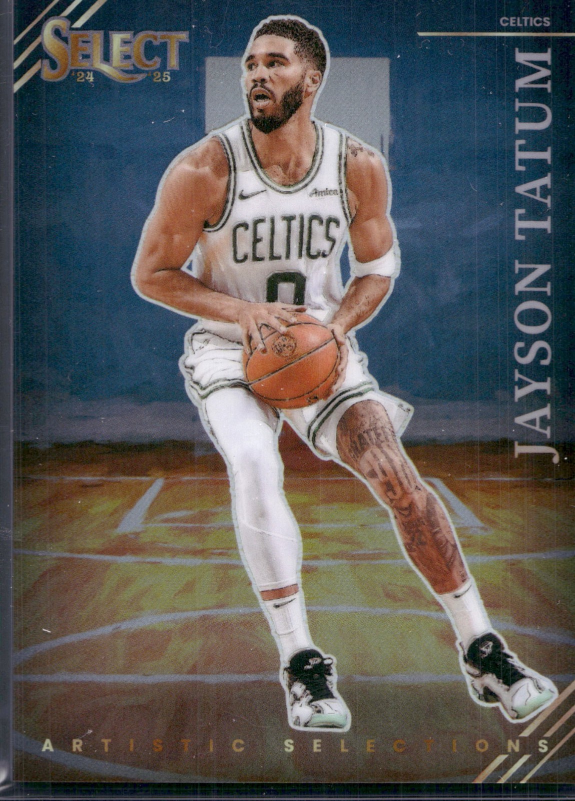 Jayson Tatum 2024-25 Panini Select #7 Artistic Selections SSP Case Hit Prizm