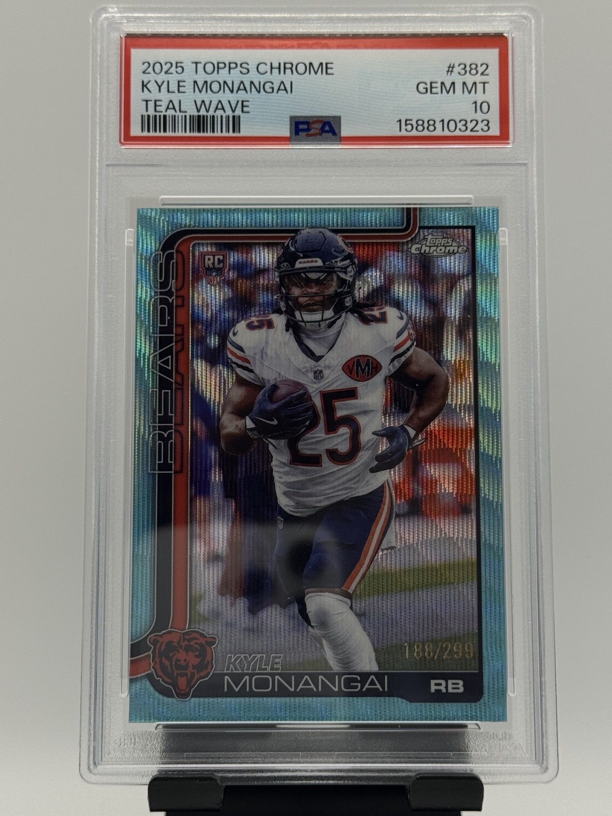 Kyle Monangai Topps Chrome #382 Teal Wave