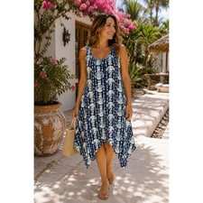 Lilly Pulitzer Melle Dress Womens M Navy Octopus Swing Midi Get In Line