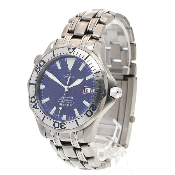 Omega — OMEGA Seamaster 300 2231.80 41mm Ti Blue Dial Automatic Date Watch #C6941
