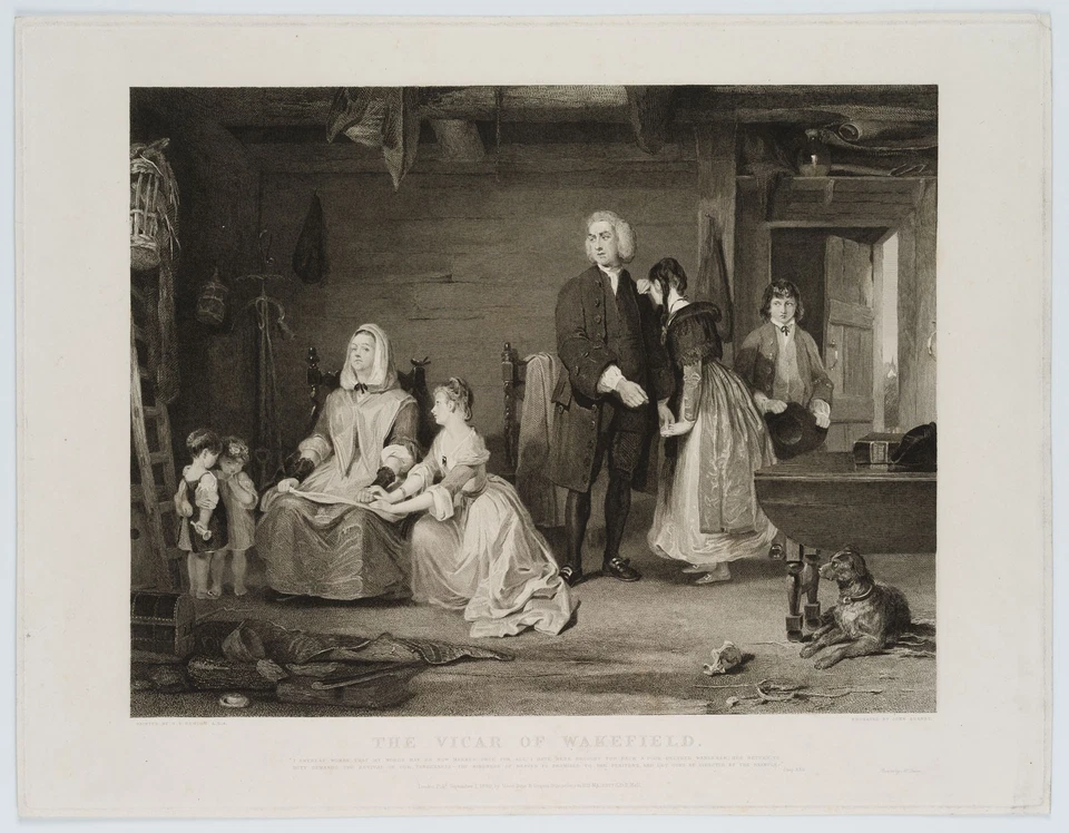 BURNET (*1781) nach NEWTON (*1795), Vicar of Wakefield,  1830, Sst. Realismus - Bild 2 von 4