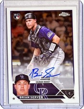 Brian Serven 2023 Topps Chrome Rookie Auto #RA-BS Rockies RC