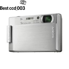 Sony Cyber-shot DSC-T100 Digital Camera Silver Charger SD Good Condition Tested