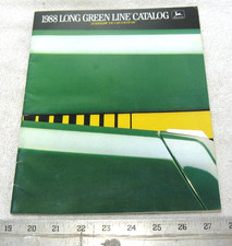 VINTAGE 1988 JOHN DEERE TRACTOR & EQUIPMENT BROCHURE LONG GREEN LINE 32PG