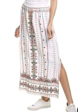 Johnny Was Verena Linen Side Slit Skirt Size ...