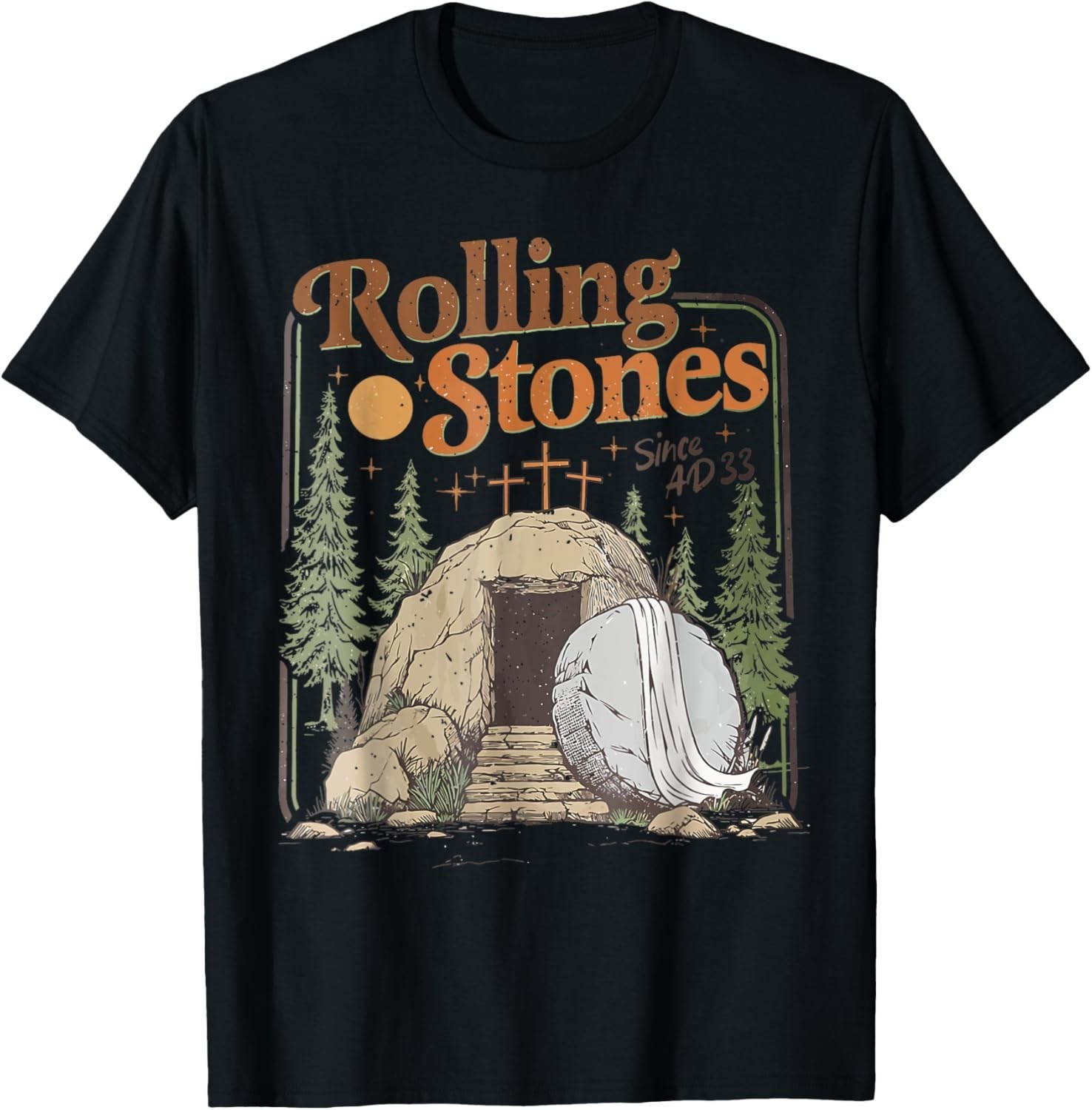 The Stone Was Rolled Away He Is Alive Retro Christian Easter T-Shirt, Sweater,..