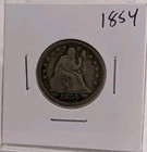 1854-P Philadelphia Seated Liberty Silver Quarter 25 Cent