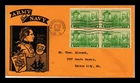 Dr Jim Stamps Fdc Scott 790 1C Navy Heroes Block Dean Avery Cachet