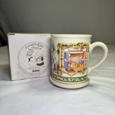 Vintage 1990 Watkins "Christmas Is Love” Cup  of 6 Coffee Mug & Coaster Set