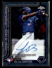 2025 Topps Chrome Luis De Los Santos Rookie Autographs auto card Blue Jays. rookie card picture