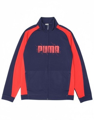 Puma Jungen Graphic Trainingsanzug Oberteil Jacke 13-14 Jahre Navy Blau Colourblock BP20
