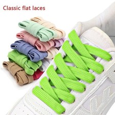 Flat Shoe Laces Boots Trainers Skate Football Coloured Shoelaces Adult Kids