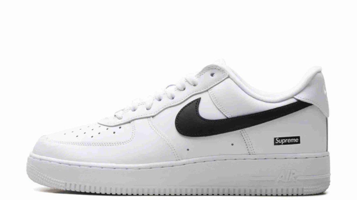 Size 8.5 - Supreme x Nike Air Force 1 Low Box Logo - White Black