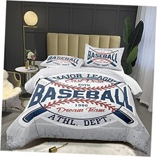 Boys Sports Comforter Set Size, Baseball Bedding Set for Full Baseball 4009