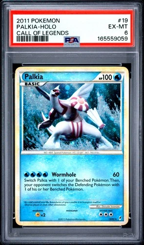2011 POKEMON CALL OF LEGENDS #19 PALKIA-HOLO PSA 6