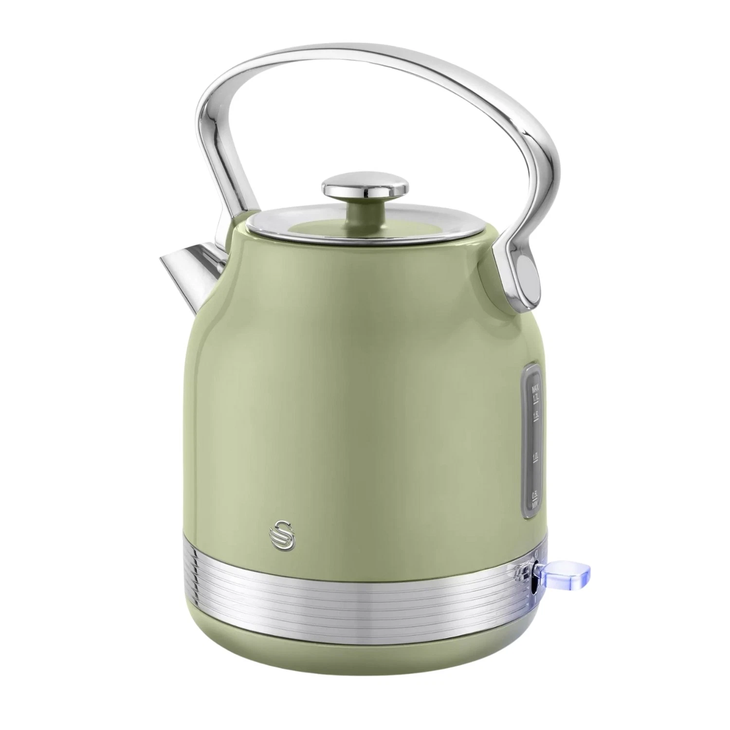 Swan Retro Traditional Kettle Electric 1.7L Green Fast Boil 3000W 360 Auto Off