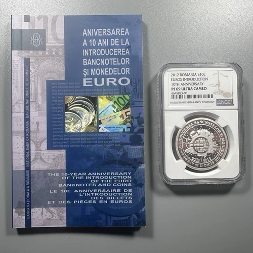 Romania 10 lei 2012  NGC PF69 Euros Introduction 10th anniversary