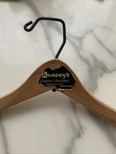 Vintage Wooden Hanger -Harvey  s Clothiers