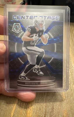 2025 Panini Mosaic - Center Stage Mosaic Brock Bowers #24 Blue Prizm /99