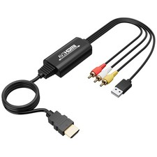 Unidirectional 3 RCA to HDMI Converter Cable 6 Ft, 1080P Composite CVBS AV Au...