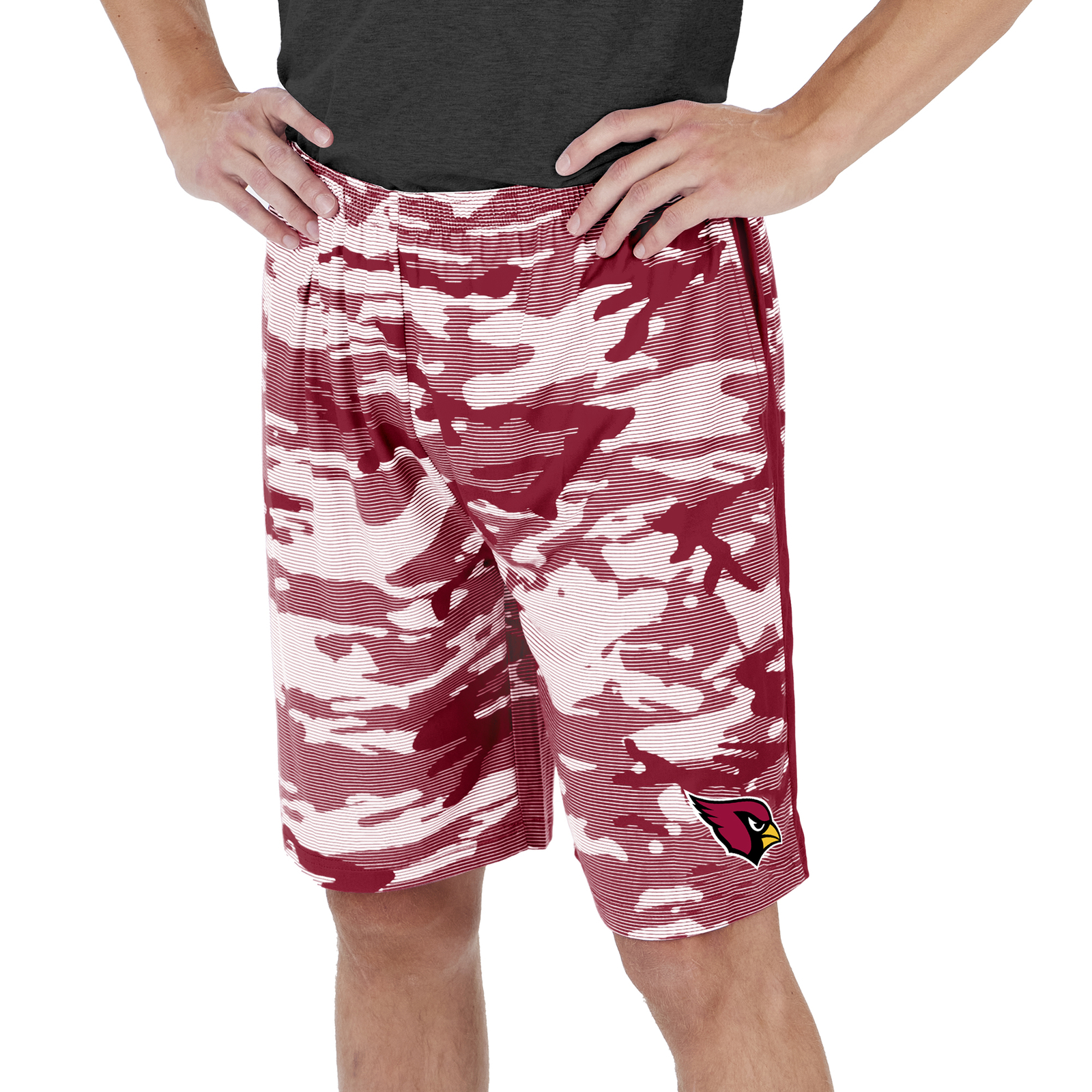 Легкие камуфляжные шорты Zubaz Mens NFL Arizona Cardinals с логотипом