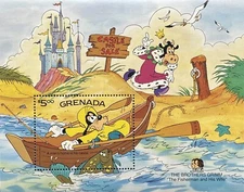 GRENADA THE BROTHERS GRIMM DISNEY STAMPS SS 1985 MNH THE FISHERMAN AND HIS WIFE