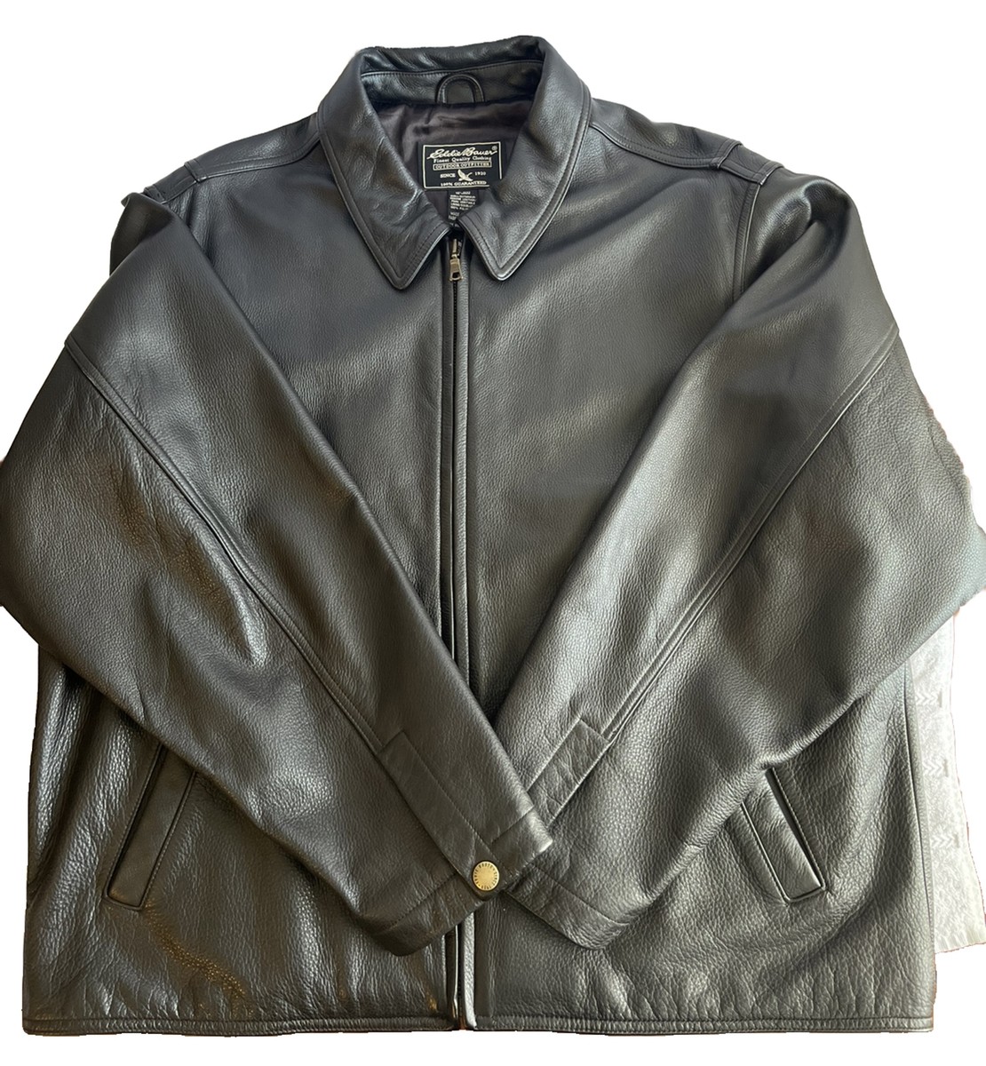 Eddie Bauer Leather Jacket サイズL 羊革 vintage EDDIE BAUER leather jacket L black MOTO supple cowhide | eBay