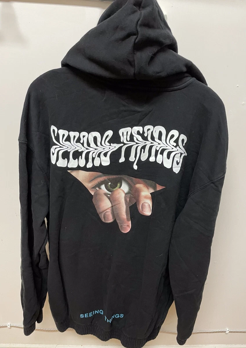 hverdagskost forælder bringe handlingen MAIN LABEL Off-White Virgil Abloh 2013 Seeing Things Long BLK Hooded  Sweatshirt | eBay