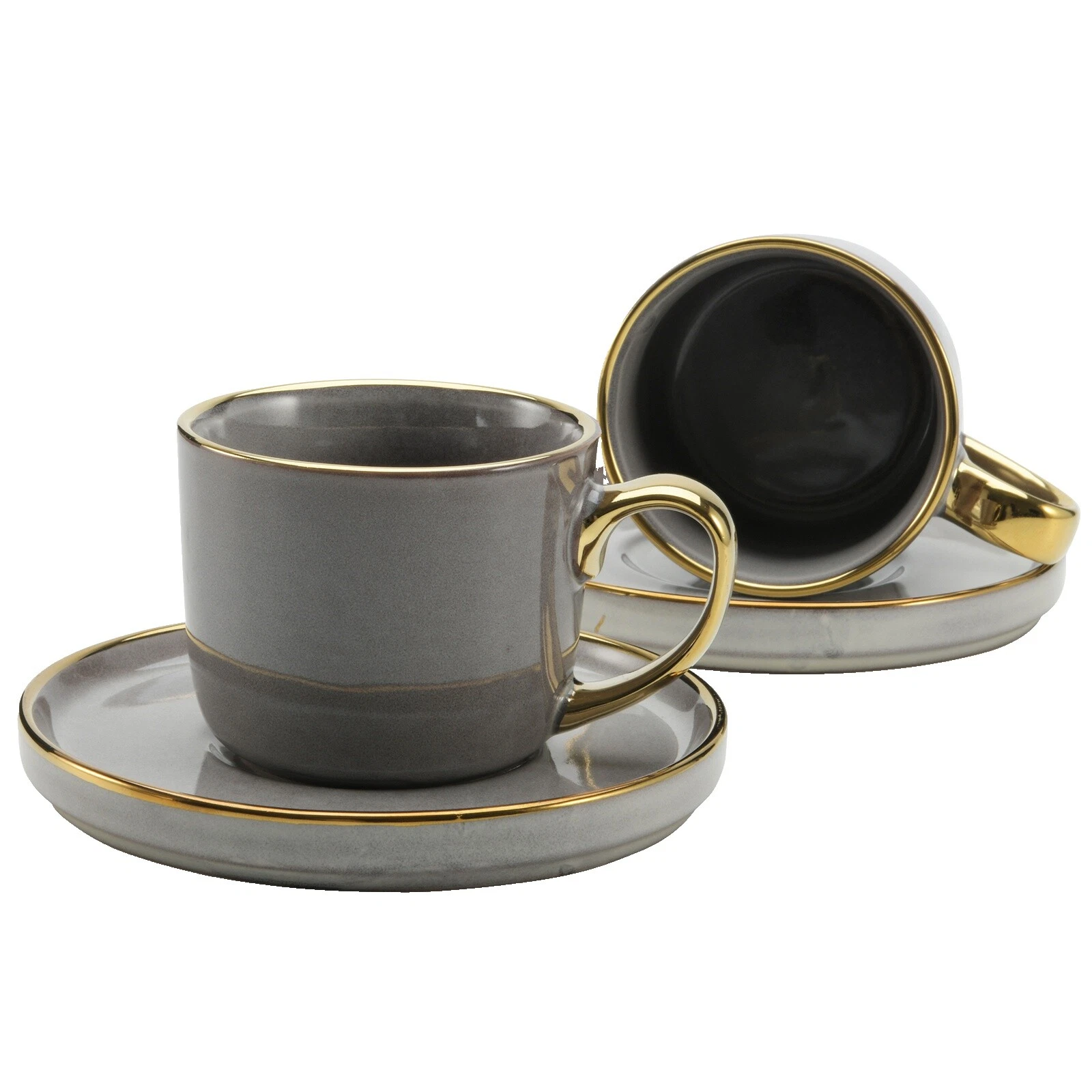 Stoneware Espresso Cup & Saucer Sets