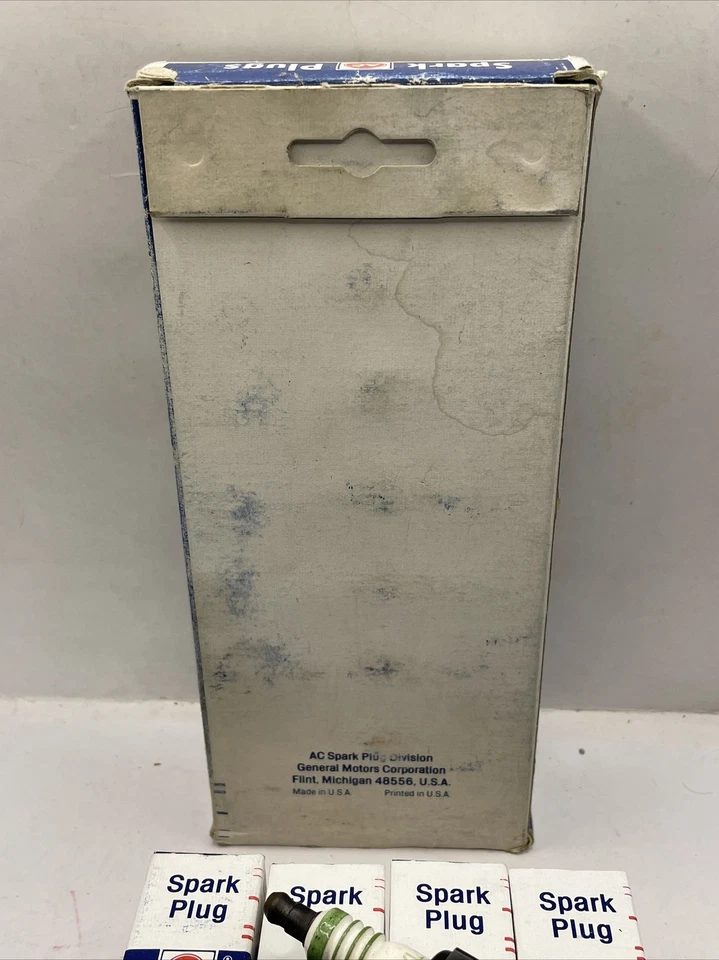 Bujía AC R42XLS6 5613790 GM caja de 8 anillos verdes vintage NOS GA45 Foto 4 de 4