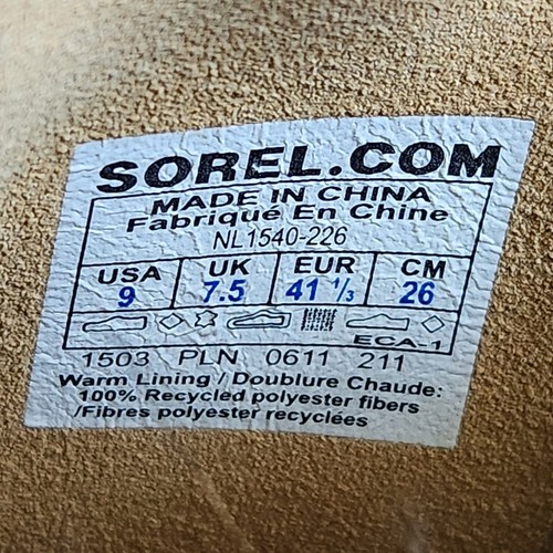 Sorel Joan of Arctic Waterproof Winter Boots Women Size 9 Faux Fur NL1540-226 - Foto 13 di 13
