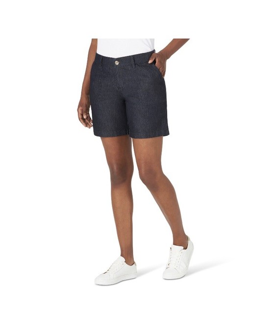 Lee Womens Midrise Denim Bermuda 