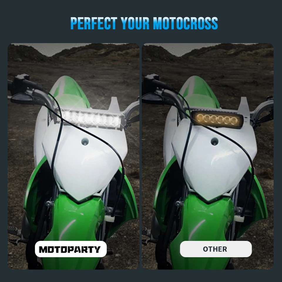 Kit de barra de luces LED para moto de cross para Kawasaki KLX110 / 110 L EE. UU. Foto 2 de 4