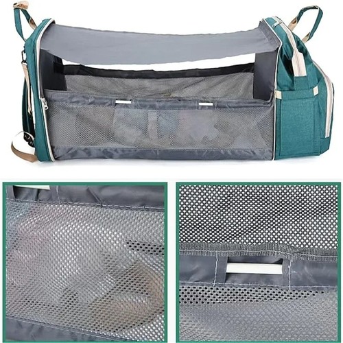 Foldable Large Mummy Bag Baby Bed Backpack Maternity Nappy Diaper Milk AU STOCK - Picture 4 of 13