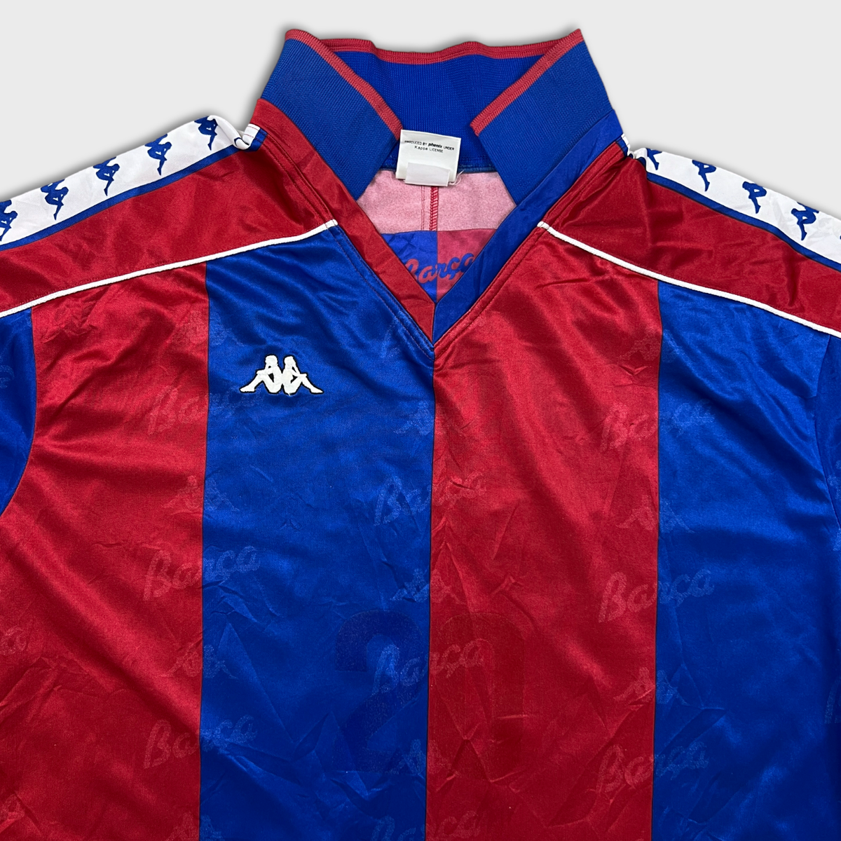 Vintage 1992/95 Kappa Barcelona FC #20 Soccer Jersey Mens